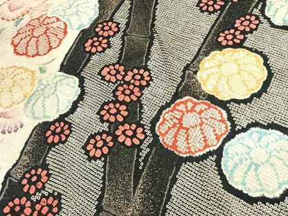 平和屋着物●豪華振袖　総絞り　舞花文　金彩　正絹　逸品　AABK1579fy