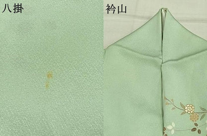 平和屋着物●訪問着　駒刺繍　草花文　暈し染め　金彩　正絹　逸品　AABK1581fy