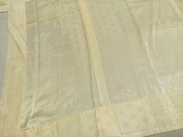 平和屋着物●長襦袢　無双仕立て　草花地紋　暈し染め　正絹　逸品　AABK1593fy