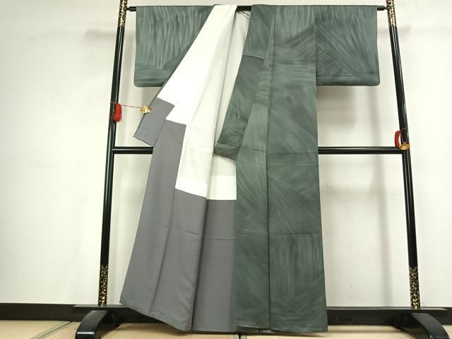 平和屋着物○染色作家 斉藤三才 小紋 霞文 暈し染め 正絹 逸品