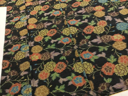平和屋着物●上質な紬　草花文　伊勢丹扱い　正絹　逸品　未使用　AABK1603fy
