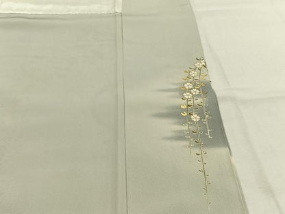 平和屋着物●豪華色留袖　駒刺繍　草花文　暈し染め　金彩　正絹　逸品　AABK1606fy