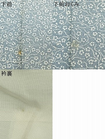 平和屋着物●加賀友禅の型染　板場友禅　坂口幸市　加賀小紋　江戸小紋　草花文　正絹　逸品　AABK1609fy