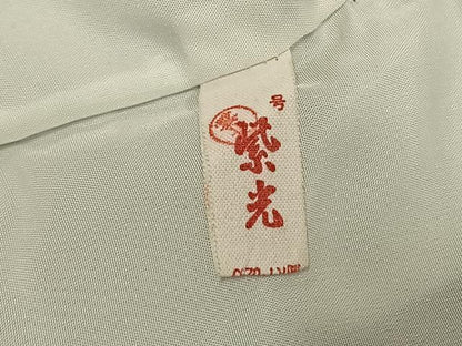 平和屋着物●豪華黒留袖　友禅　作家物　花鳥文　暈し染め　正絹　逸品　AABK1610fy