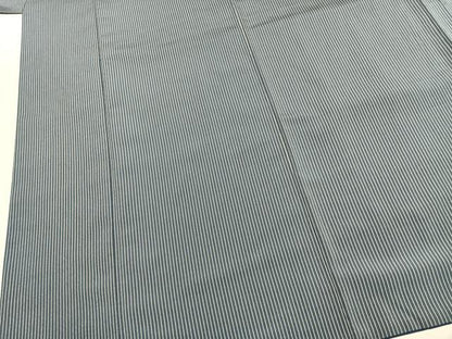 平和屋着物●上質な小紋　縞　正絹　逸品　AABK1616fy