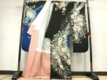 平和屋着物●豪華振袖　辻が花　暈し染め　金銀彩　正絹　逸品　AABK1630fy