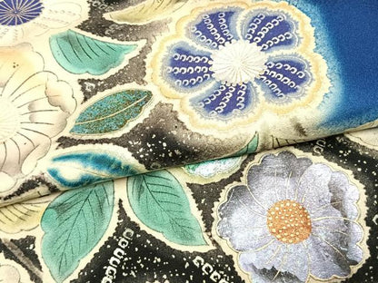 平和屋着物●豪華振袖　辻が花　暈し染め　金銀彩　正絹　逸品　AABK1630fy