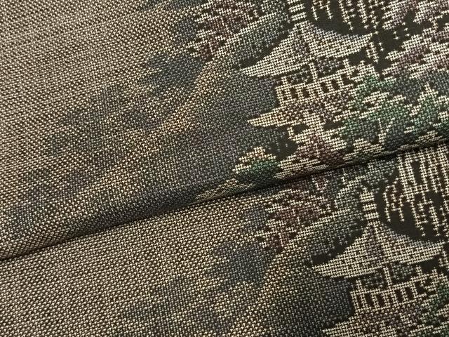 平和屋着物●本場大島紬　9マルキ　風景文　正絹　逸品　未使用　AABK1635fy