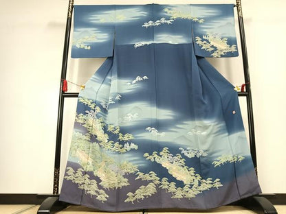 平和屋着物●訪問着　友禅　作家物　風景文　暈し染め　正絹　逸品　AABK1637fy