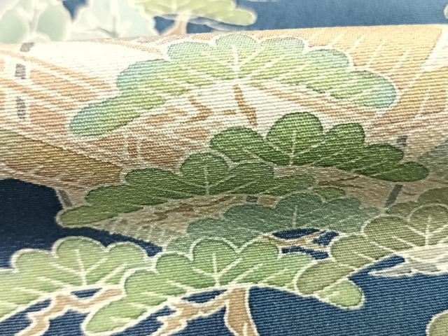 平和屋着物●訪問着　友禅　作家物　風景文　暈し染め　正絹　逸品　AABK1637fy
