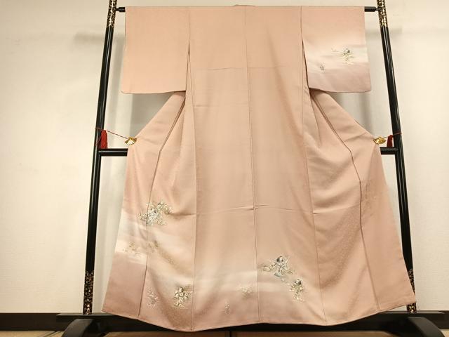 平和屋着物●金彩友禅　卓越技能者・名工・和田光正　訪問着　人物花文　暈し染め　金銀彩　さが美扱い　正絹　逸品　未使用　AABK1638fy