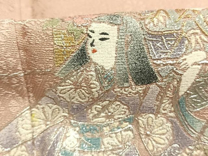 平和屋着物●金彩友禅　卓越技能者・名工・和田光正　訪問着　人物花文　暈し染め　金銀彩　さが美扱い　正絹　逸品　未使用　AABK1638fy