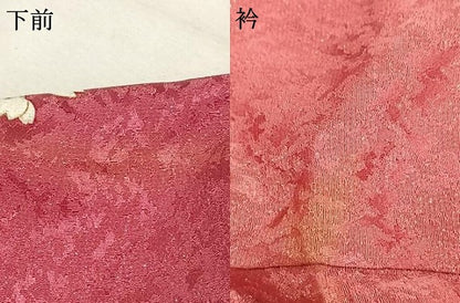 平和屋着物●豪華振袖　駒刺繍　舞桜文　暈し染め　金通し地　鈴乃屋扱い　正絹　逸品　AABK1640fy