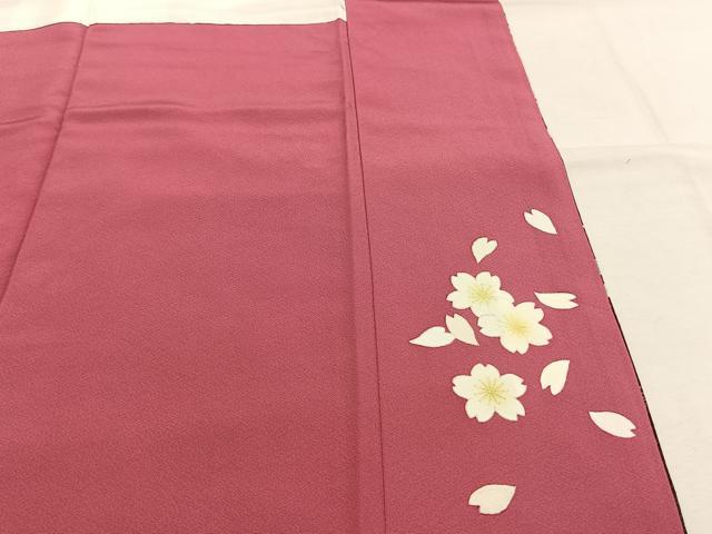 平和屋着物●豪華振袖　駒刺繍　舞桜文　暈し染め　金通し地　鈴乃屋扱い　正絹　逸品　AABK1640fy
