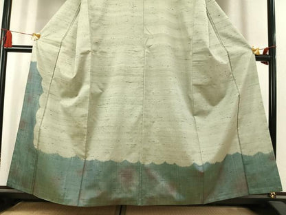 平和屋着物●訪問着　紬地　抽象文様　正絹　逸品　AABK1650fy