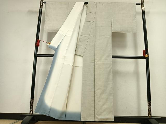 平和屋着物●上質な紬　絣文様　正絹　逸品　AABK1654fy