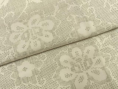 平和屋着物●本場大島紬　白大島　7マルキ　花唐草文　正絹　逸品　AABK1665fy