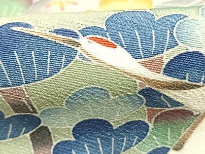 平和屋着物●訪問着　友禅　作家物　松竹梅　飛鳥文　暈し染め　正絹　逸品　AABK1668fy
