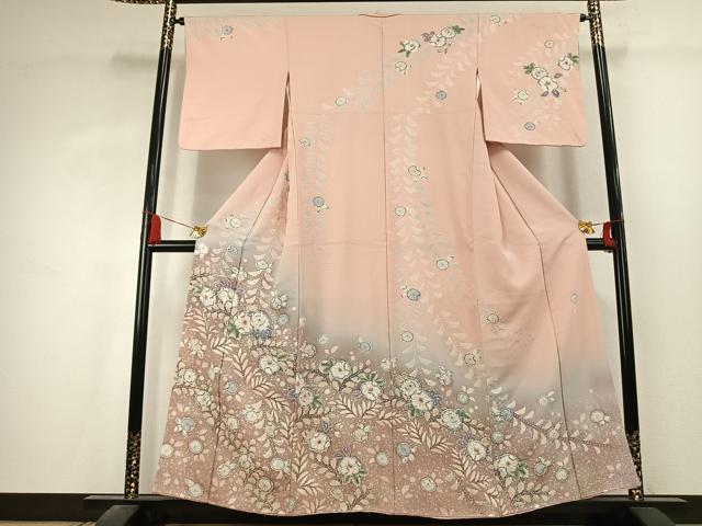 平和屋着物●訪問着　作家物　絞り　辻が花　暈し染め　正絹　逸品　AABK1669fy