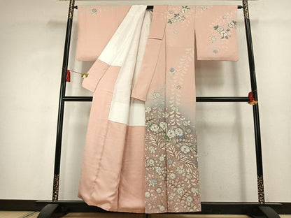 平和屋着物●訪問着　作家物　絞り　辻が花　暈し染め　正絹　逸品　AABK1669fy