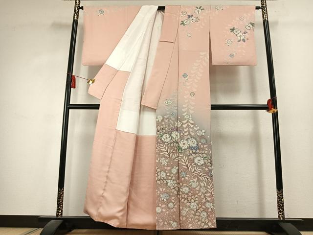 平和屋着物●訪問着　作家物　絞り　辻が花　暈し染め　正絹　逸品　AABK1669fy