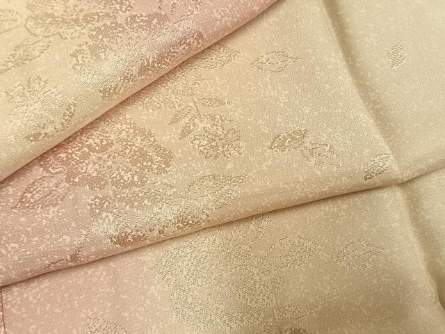 平和屋着物●長襦袢　無双仕立て　草花地紋　暈し染め　正絹　逸品　未使用　AABK1671fy