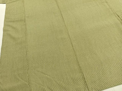 平和屋着物●上質な小紋　縞　正絹　逸品　AABK1673fy