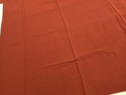 平和屋着物●豪華振袖　色無地　紅海老茶色　正絹　逸品　AABK1678fy