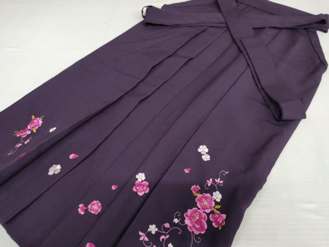 平和屋着物●女性　行灯袴　刺繍　桜　洗える着物　AABK1682cs