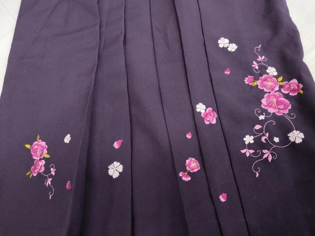 平和屋着物●女性　行灯袴　刺繍　桜　洗える着物　AABK1682cs