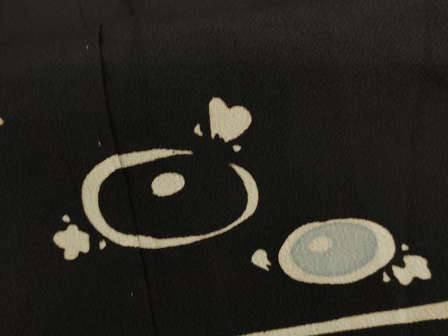 平和屋着物●アンティーク　大正ロマン　黒留袖　両褄　光琳菊　金彩　正絹　逸品　AABK1685cs