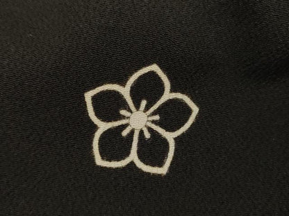 平和屋着物●アンティーク　大正ロマン　黒留袖　両褄　光琳菊　金彩　正絹　逸品　AABK1685cs
