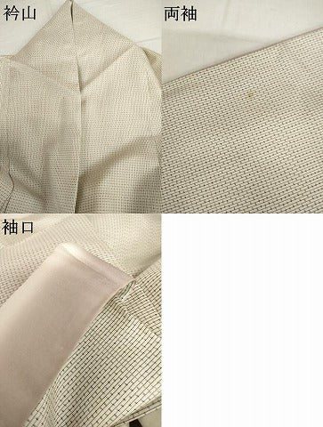 平和屋着物●本場縞大島紬　染大島　訪問着　作家物　白大島　童子　正絹　逸品　AABK1696cs
