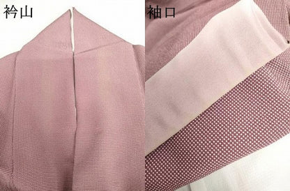 平和屋着物●江戸小紋　角通し　丹後ちりめん　反端付き　正絹　逸品　AABK1698cs