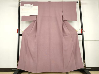 平和屋着物●江戸小紋　角通し　丹後ちりめん　反端付き　正絹　逸品　AABK1698cs