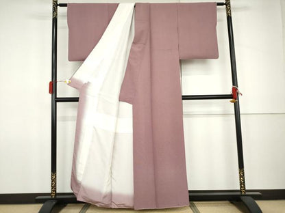 平和屋着物●江戸小紋　角通し　丹後ちりめん　反端付き　正絹　逸品　AABK1698cs