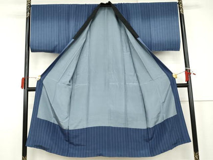 平和屋着物●男性　本場大島紬　アンサンブル・長襦袢(袷)セット　100亀甲　総詰め　黒地　正絹　逸品　未使用　AABK1707cs