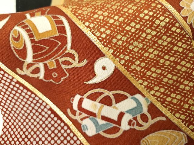 平和屋着物●豪華黒留袖　駒刺繍　扇面吉祥花文　金彩　正絹　逸品　AABK1708cs