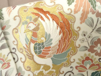 平和屋着物●豪華色留袖　作家物　刺繍　正倉院鳳凰花文　金糸　金彩　正絹　逸品　AABK1716cs