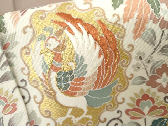 平和屋着物●豪華色留袖　作家物　刺繍　正倉院鳳凰花文　金糸　金彩　正絹　逸品　AABK1716cs