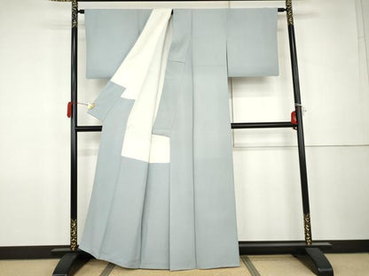 平和屋着物●上質な色無地　淡藤色　正絹　逸品　AABK1717cs