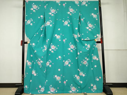 平和屋着物●小振袖　二尺袖　舞桜　玩具　暈し染め　洗える着物　AABK1720cs