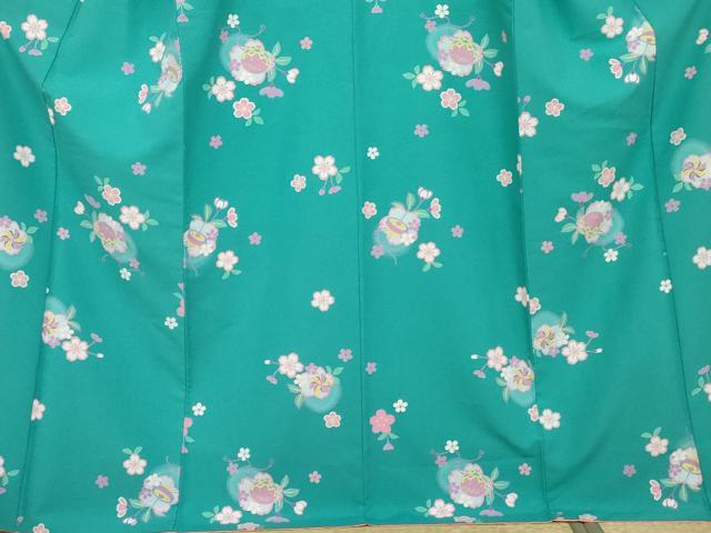 平和屋着物●小振袖　二尺袖　舞桜　玩具　暈し染め　洗える着物　AABK1720cs