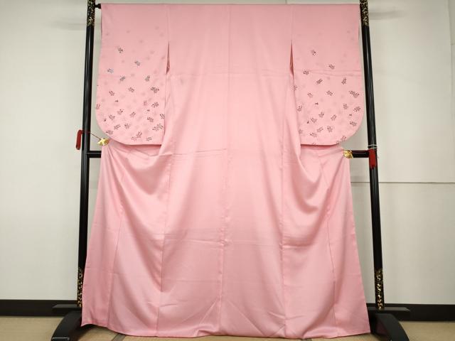 平和屋着物●小振袖　二尺袖　舞桜　洗える着物　AABK1721cs