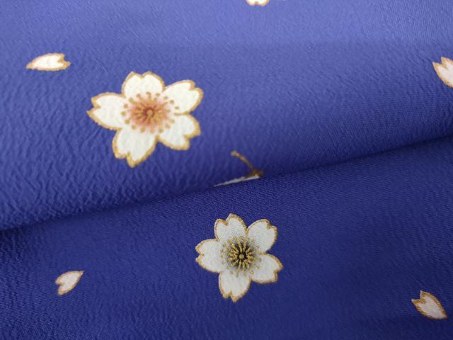 平和屋着物●小振袖　二尺袖　舞桜　金彩　洗える着物　AABK1722cs