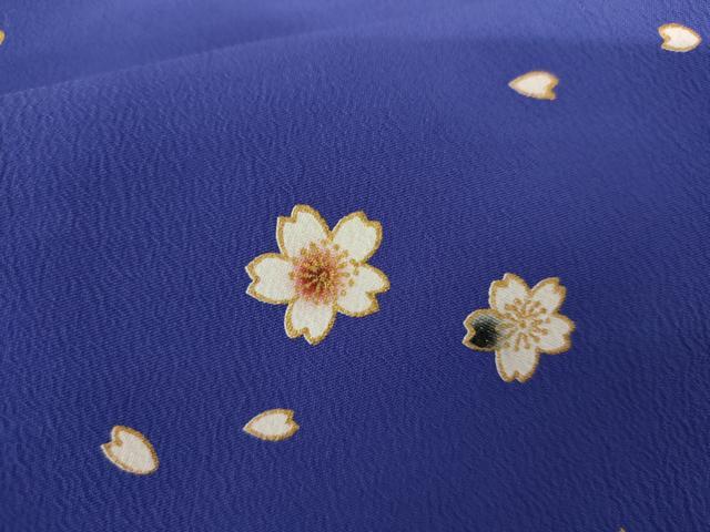 平和屋着物●小振袖　二尺袖　舞桜　金彩　洗える着物　AABK1722cs
