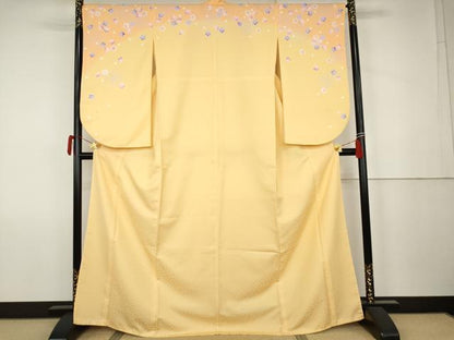 平和屋着物●小振袖　二尺袖　舞桜　暈し染め　洗える着物　AABK1724cs