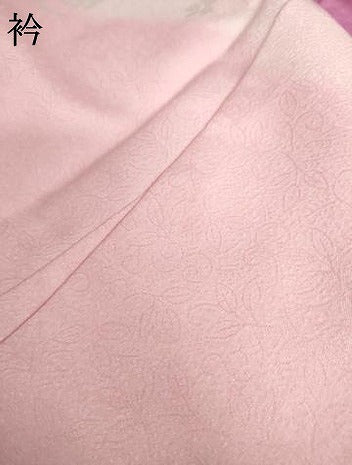 平和屋着物●小振袖　二尺袖　葉桜　暈し染め　洗える着物　AABK1727cs