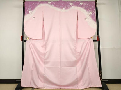 平和屋着物●小振袖　二尺袖　葉桜　暈し染め　洗える着物　AABK1727cs