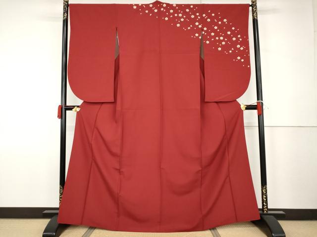平和屋着物●小振袖　二尺袖　舞桜　金彩　洗える着物　AABK1728cs